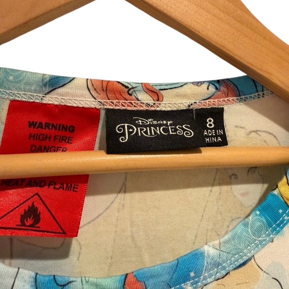 Rock Your Baby x Disney - Princess Print Long Sleeve Multi Nightgown - size 8 - Picture 3 of 3